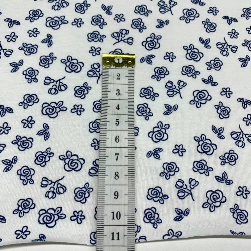 Кулір бавовняний 100% принт, Білий, Польща